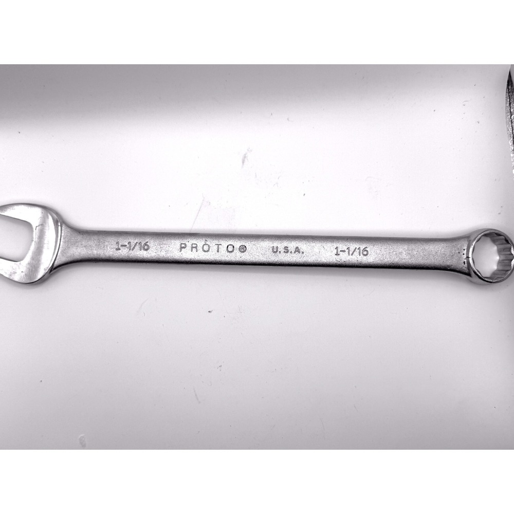 Proto Combination Wrench Men 1-1/16 Silver Good 1234 Professional USA Made